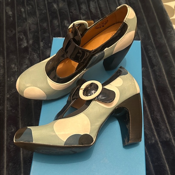 John Fluevog Black and White Heels - Picture 2 of 5